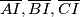 \overline{AI}, \overline{BI}, \overline{CI}