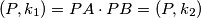 (P, k_1) = PA\cdot PB = (P, k_2)