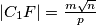 |C_1F| = \frac{m \sqrt{n}}{p}