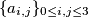 \{a_{i,j}\}_{0\leq i,j\leq 3}