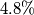 4.8\%