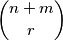 \binom{n+m}{r}