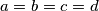 a=b=c=d