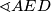 \sphericalangle{AED}