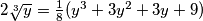 2 \sqrt[3]{y} = \frac18( y^3 + 3y^2 + 3y + 9 )