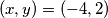 (x,y)=(-4,2)