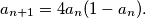 a_{n+1}=4a_n(1-a_n).
