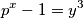 p^x-1=y^3