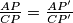 \frac{AP}{CP}=\frac{AP'}{CP'}