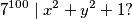 7^{100} \mid x^2+y^2+1?