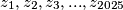 z_1, z_2, z_3, ..., z_{2025}