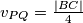 v_{PQ} = \frac{|BC|}4