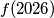 f(2026)