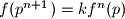 f(p^{n+1})=kf^n(p)