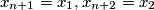 x_{n+1}=x_1, x_{n+2}=x_2