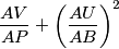 \frac{AV}{AP} + \left( \frac{AU}{AB} \right)^2