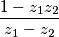 \frac{1-z_1z_2}{z_1-z_2}