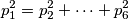 p_1^2 = p_2^2 + \dots + p_6^2