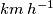 km\,h^{-1}