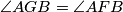 \angle AGB = \angle AFB