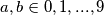 a,b \in{0,1,...,9}