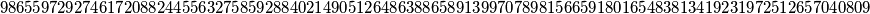 98655972927461720882445563275859288402149051264863886589139
9707898156659180165483813419231972512657040809