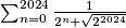 \sum_{n=0}^{2024} \frac{1}{2^n + \sqrt{2^{2024}}}