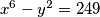 x^6-y^2=249