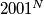 2001^N