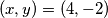 (x,y)=(4,-2)