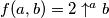 f(a,b) = 2 \uparrow ^a b