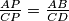 \frac{AP}{CP}=\frac{AB}{CD}