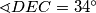 \sphericalangle DEC = 34^\circ