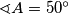 \sphericalangle A = 50^{\circ}