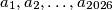 a_1, a_2, \dots, a_{2026}