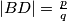 |BD| = \frac{p}{q}