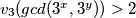 v_3(gcd(3^x,3^y))>2