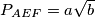 P_{AEF} = a\sqrt{b}