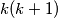 k(k+1)